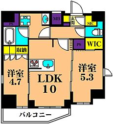COMFORIA東大井2 2LDKの間取図画像