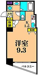 ドゥーエ青物横丁 1Kの間取図画像