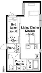 EDIT大森 1階1LDKの間取り