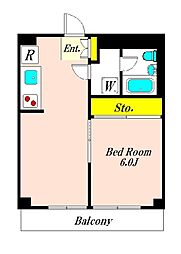 メゾンパーク大森 1LDKの間取図画像