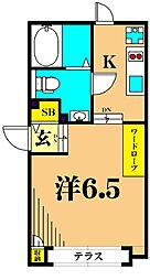 LAPIS大井町II 1階1Kの間取り