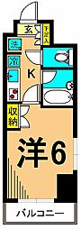 N-Flats東大井 3階1Kの間取り
