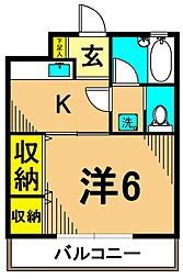 間取図画像 1K