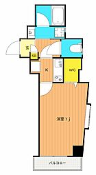 メゾン・クラッソ 3階1Kの間取り