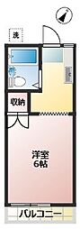 バロン野沢 1Kの間取図画像