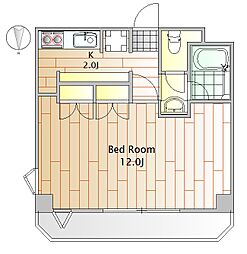 メゾン井上 1Kの間取図画像