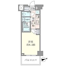 EVERTOW長者丸 1Kの間取図画像