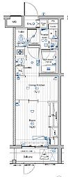 PREMIUMCUBE大岡山DEUX 1DKの間取図画像