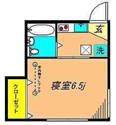 ひかりハイツ 1Kの間取図画像