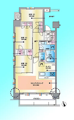 間取り アンビシャス西川口 4階/-