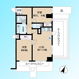 ライオンズマンション川口西 2LDKの間取図画像