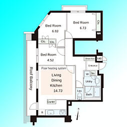 コルサムSI与野 3LDKの間取図画像