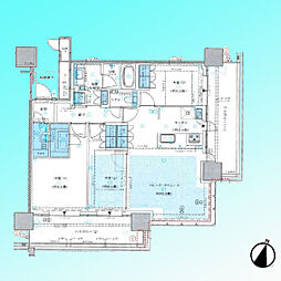 URAWA THE TOWER 3LDKの間取図画像