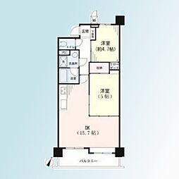 ライオンズプラザ蕨シティー 2LDKの間取図画像