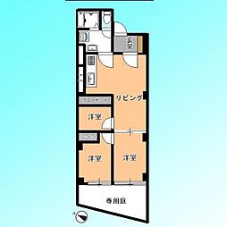 西川口ファミリーマンション 2SLDKの間取図画像
