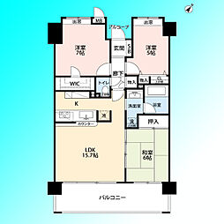 ロータリーパレス浦和西 3LDKの間取図画像