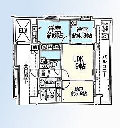 パテラ川口 2SLDKの間取図画像
