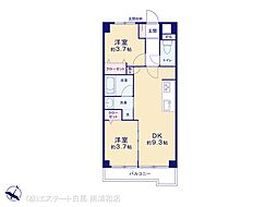 ライオンズマンション西新井 2DKの間取図画像