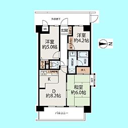 コスモ川口並木元町エグゼ 3DKの間取図画像