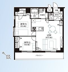 マンションアクロス西巣鴨 2LDKの間取図画像