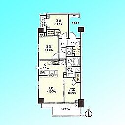 ブリーズコート蕨塚越テラス 3LDKの間取図画像