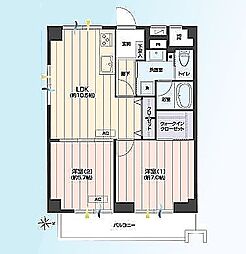 川口栄町グレースマンション 2LDKの間取図画像