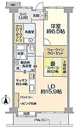 サンマンション戸田 1LDKの間取図画像