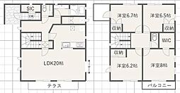 アルカステル 4LDKの間取り