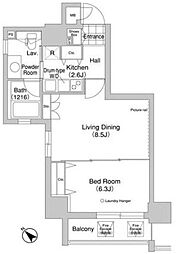 コンフォリア駒澤 3階1LDKの間取り