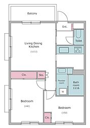 間取図画像 2LDK