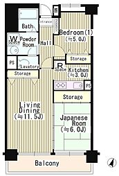 クリケットヒル富ヶ谷 2LDKの間取図画像