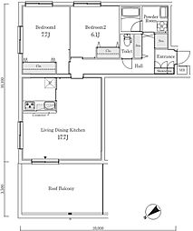 S.E.S. 2LDKの間取図画像