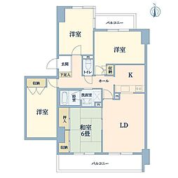 ライムライト松風台3 4LDKの間取図画像