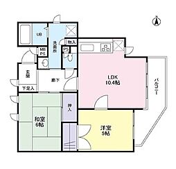 あざみ野ハイム 2LDKの間取図画像