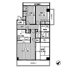 グランドール鷺沼 3LDKの間取図画像