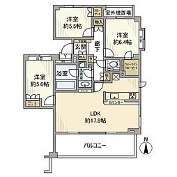 パストラルハイム上野毛 3LDKの間取図画像