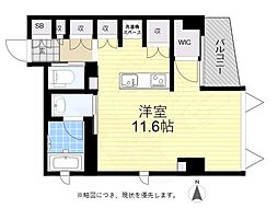 ベルジェンド三鷹ラ・ヴィエ 3階ワンルームの間取り
