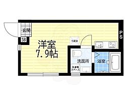 シアターレジデンス北千住 1Kの間取図画像