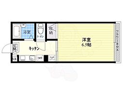 リヴェール 1Kの間取図画像
