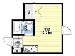 ライザ武蔵境 ワンルームの間取図画像