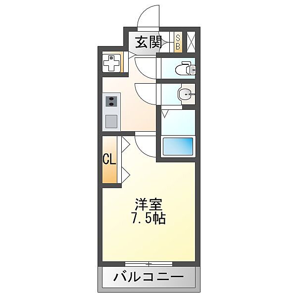 ラグゼ三国II ｜大阪府大阪市淀川区新高4丁目(賃貸マンション1K・1階・23.78㎡)の写真 その4