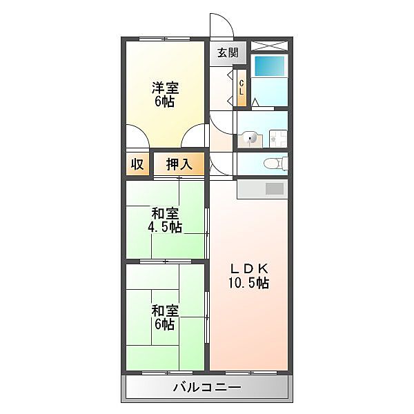 ヒラヤママンション ｜大阪府大阪市淀川区加島3丁目(賃貸マンション3LDK・3階・60.00㎡)の写真 その2