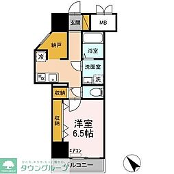 つくばエクスプレス 流山おおたかの森駅 徒歩3分の賃貸マンション 3階ワンルームの間取り