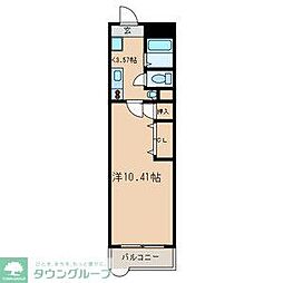 つくばエクスプレス 南流山駅 徒歩6分の賃貸マンション 1階1Kの間取り