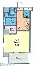 アークシティ柏 1Kの間取図画像