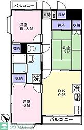 ラフィーヌ・フォレ 3DKの間取図画像
