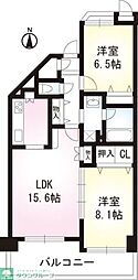 ヴィラモラージュ 2LDKの間取図画像