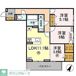 グランディール柏の葉 3LDKの間取図画像