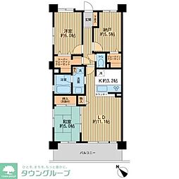 レジディア東松戸 2SLDKの間取図画像