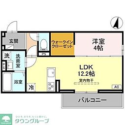 SOPHIA II A 1LDKの間取図画像